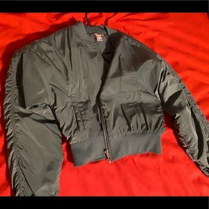 Forever 21 bomber crop jacket